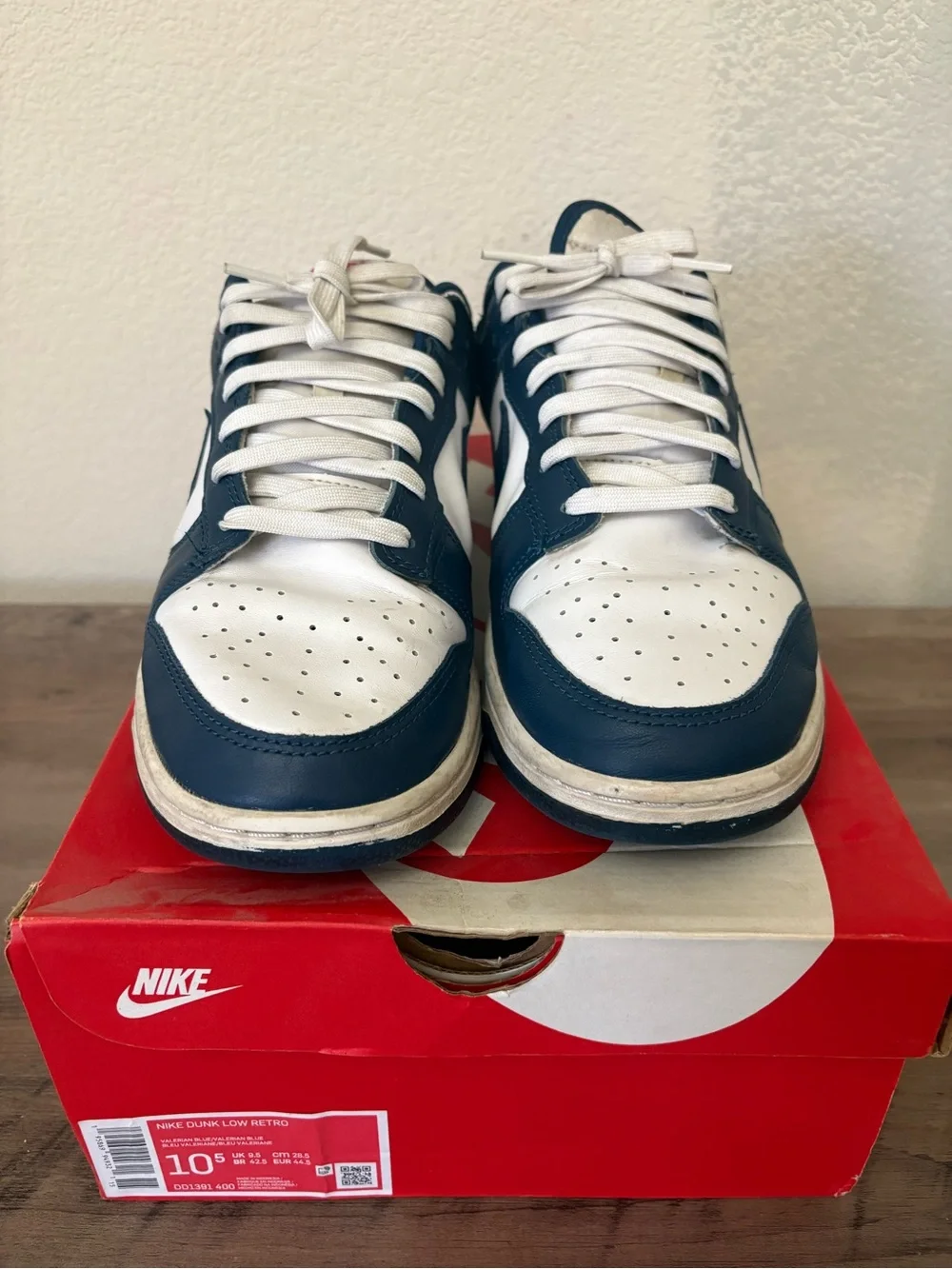 Nike Men’s Dunk Low Sneakers - Navy/White, Size 10.5M